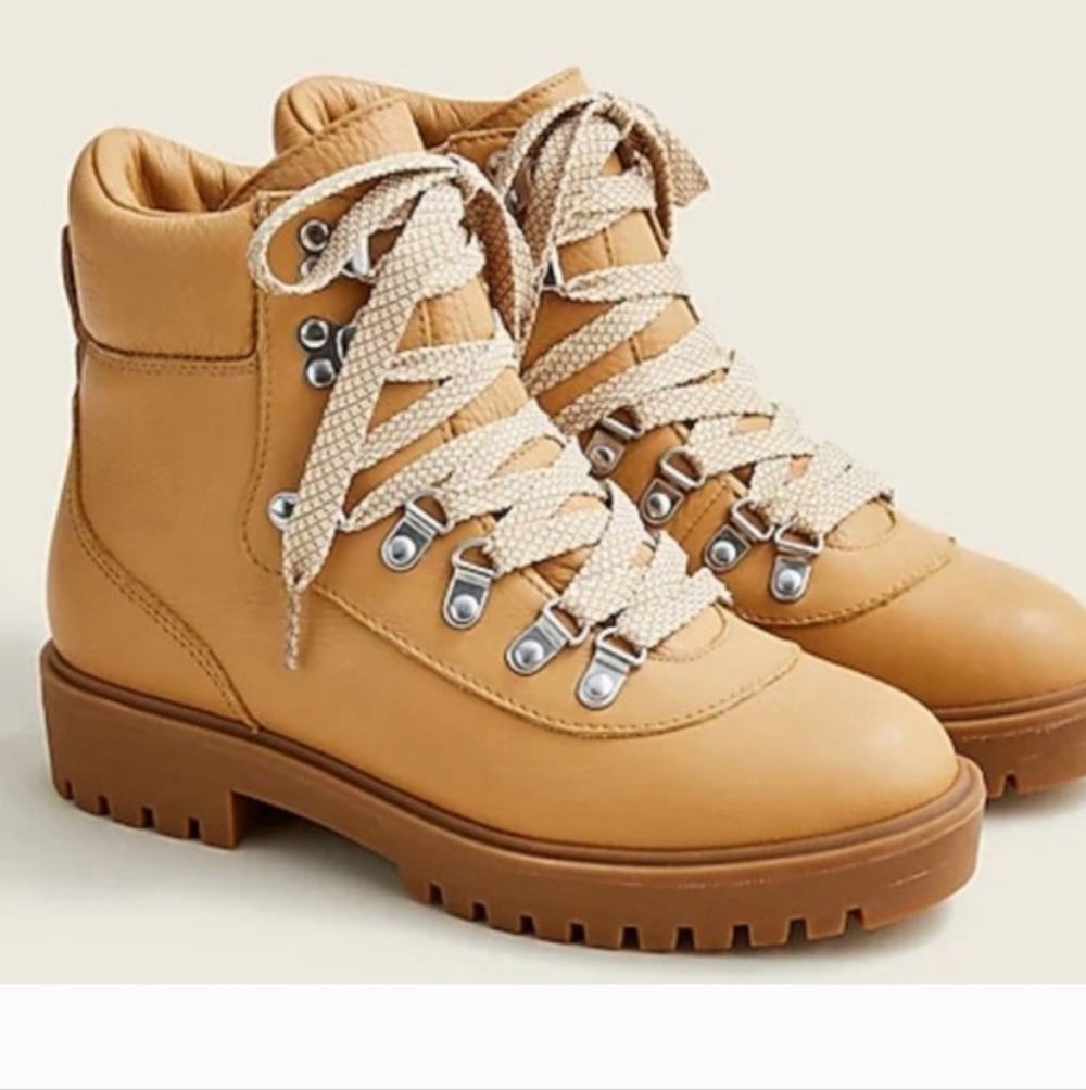 J Crew Nordic Leather Lightweight Hiking Boots size 6